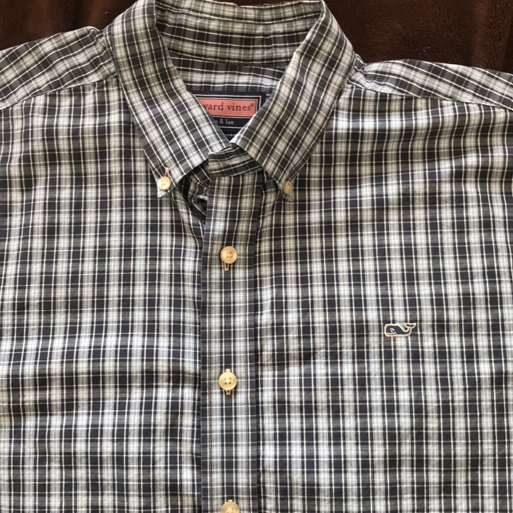 Blue Plaid Vineyard Vines Men’s Dress shirt